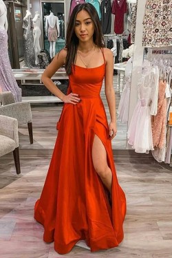 A-Line Simple Long Prom Dresses Formal Evening Gowns 901077