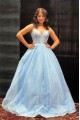 Long Blue Sparkle Tulle Prom Dresses Formal Evening Gowns 901079