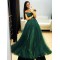 A-Line Lace and Tulle Beaded Long Prom Dresses Formal Evening Gowns 901081