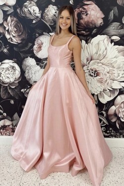 Long Pink Prom Dresses Formal Evening Gowns 901085