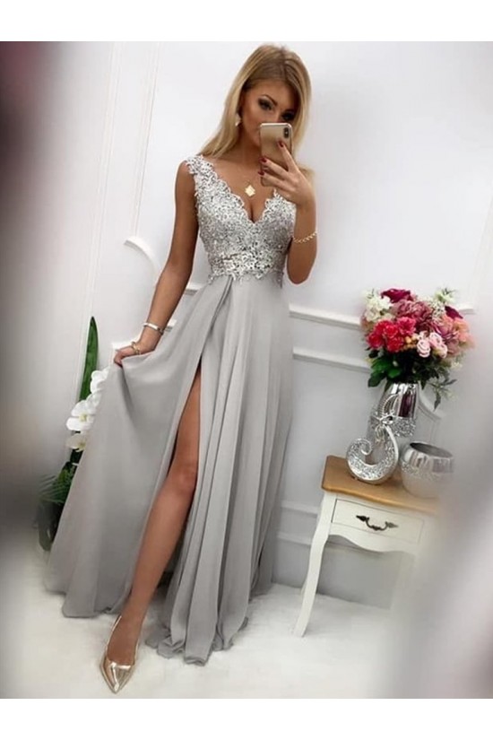 Lace and Chiffon Long Prom Dresses Formal Evening Gowns 901088 Lace and Chiffon Long Prom Dresses Formal Evening Gowns 901088