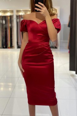 Sheath Red Prom Dresses Formal Evening Gowns 901092