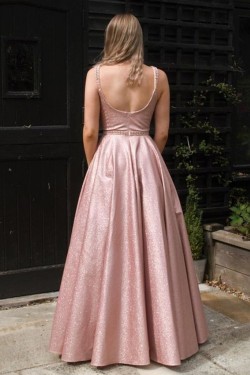 A-Line Sparkle Long Prom Dresses Formal Evening Gowns 901095