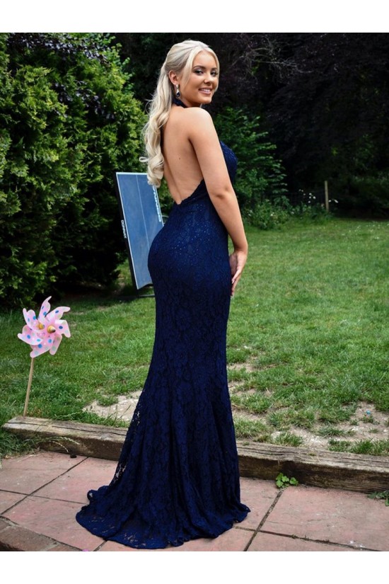 Elegant Long Blue Lace Mermaid Prom Dresses Formal Evening Gowns 901101 Elegant Long Blue Lace Mermaid Prom Dresses Formal Evening Gowns 901101