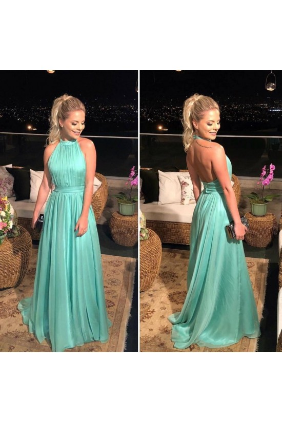 Simple Long Halter Prom Dresses Formal Evening Gowns 901104 Simple Long Halter Prom Dresses Formal Evening Gowns 901104
