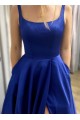 Long Blue Satin Prom Dresses Formal Evening Gowns 901108 Long Blue Satin Prom Dresses Formal Evening Gowns 901108