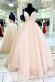 A-Line Sparkle Tulle Lavender Long Prom Dresses Formal Evening Gowns 901113