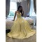 Long Yellow Spaghetti Straps Long Prom Dresses Formal Evening Gowns 901115