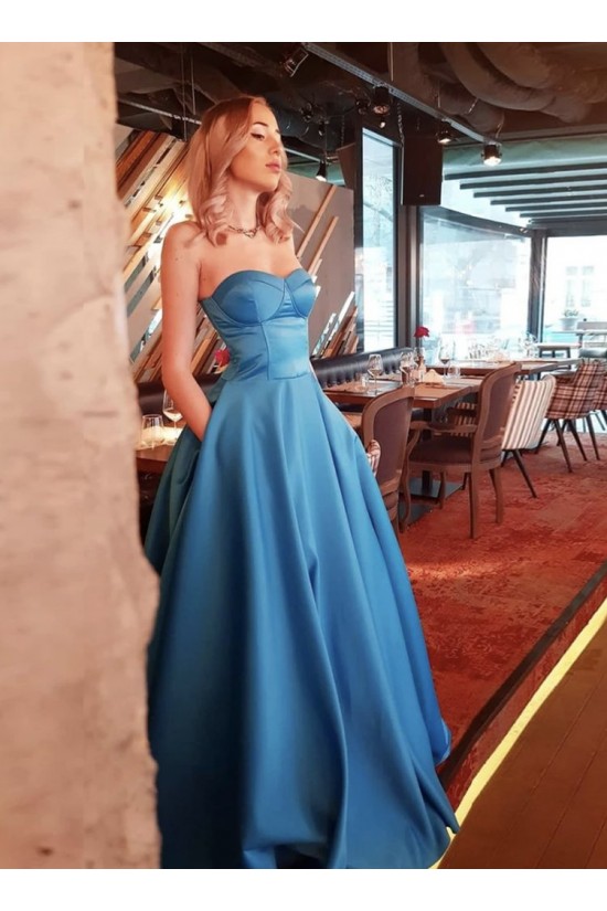 A-Line Strapless Long Prom Dresses Formal Evening Gowns 901117 A-Line Strapless Long Prom Dresses Formal Evening Gowns 901117