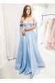 A-Line Off the Shoulder Long Prom Dresses Formal Evening Gowns 901118 A-Line Off the Shoulder Long Prom Dresses Formal Evening Gowns 901118