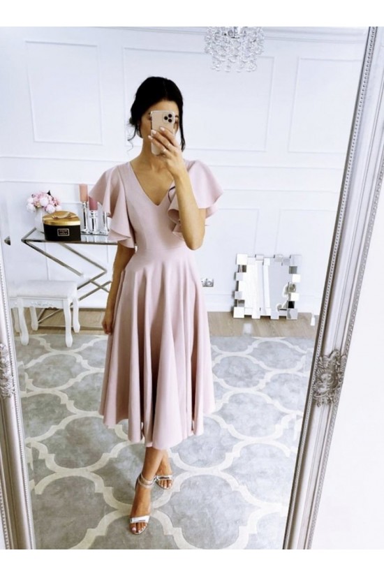 A-Line Tea Length Long Prom Dresses Formal Evening Gowns 901128 A-Line Tea Length Long Prom Dresses Formal Evening Gowns 901128