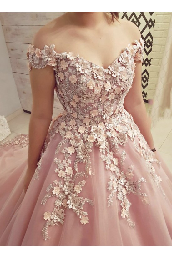 A-Line Off the Shoulder Lace Long Prom Dresses Formal Evening Gowns 901130 A-Line Off the Shoulder Lace Long Prom Dresses Formal Evening Gowns 901130