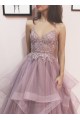 A-Line Beaded Lace and Tulle Long Prom Dresses Formal Evening Gowns 901132 A-Line Beaded Lace and Tulle Long Prom Dresses Formal Evening Gowns 901132
