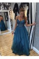 A-Line Long Blue Spaghetti Straps Prom Dress Formal Evening Gowns 901140 A-Line Long Blue Spaghetti Straps Prom Dress Formal Evening Gowns 901140