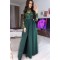Long Green Lace Prom Dress Formal Evening Gowns with Long Sleeves 901144