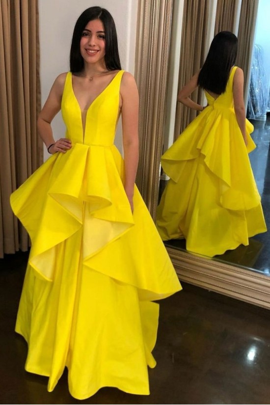 Long Yellow Prom Dress Formal Evening Gowns 901147 Long Yellow Prom Dress Formal Evening Gowns 901147