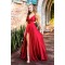 Long Red V Neck Prom Dress Formal Evening Gowns 901148