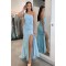 Long Blue Sheath One Shoulder Lace Prom Dress Formal Evening Gowns 901154