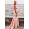 Long Pink Mermaid Lace Prom Dress Formal Evening Gowns 901158
