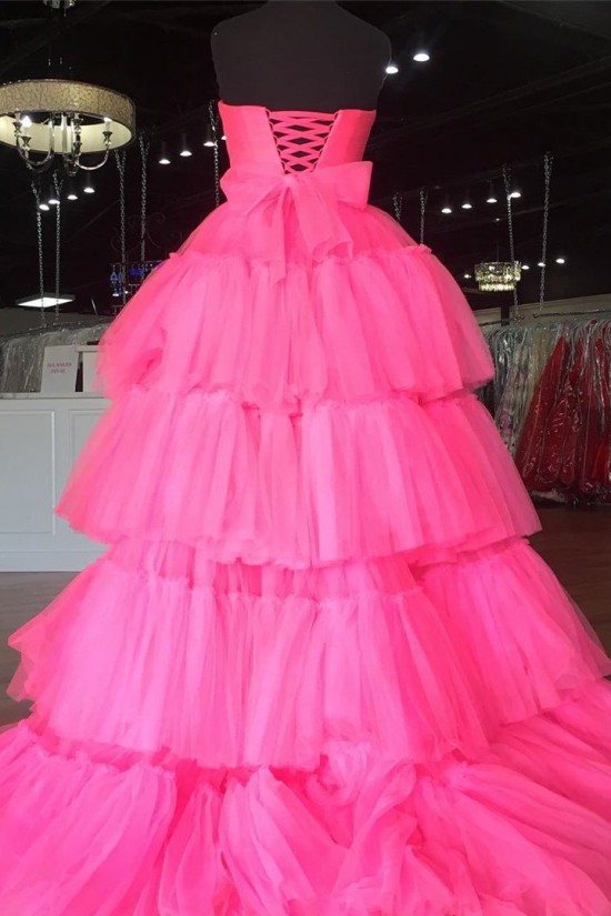 High Low Strapless Tulle Prom Dress Formal Evening Gowns 901164 High Low Strapless Tulle Prom Dress Formal Evening Gowns 901164
