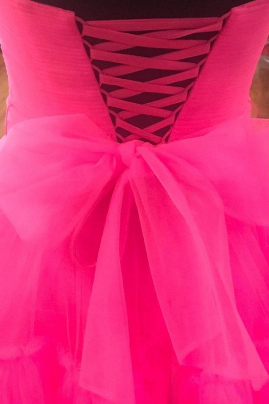 High Low Strapless Tulle Prom Dress Formal Evening Gowns 901164 High Low Strapless Tulle Prom Dress Formal Evening Gowns 901164