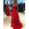 Long Red Sweetheart Tulle Prom Dress Formal Evening Gowns 901173