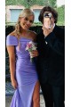 Elegant Lavender One Shoulder Long Prom Dress Formal Evening Gowns 901176