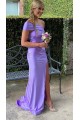 Elegant Lavender One Shoulder Long Prom Dress Formal Evening Gowns 901176