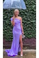 Elegant Lavender One Shoulder Long Prom Dress Formal Evening Gowns 901176