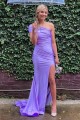 Elegant Lavender One Shoulder Long Prom Dress Formal Evening Gowns 901176