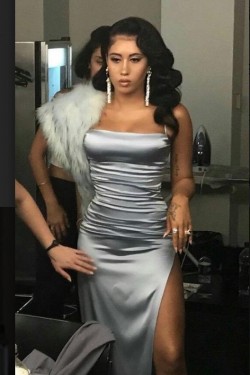 Simple Sheath Spaghetti Straps Prom Dress Formal Evening Gowns 901179