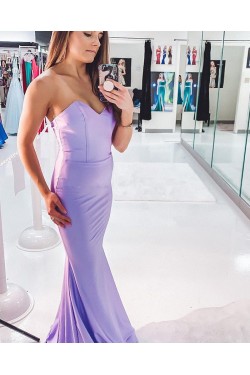 Mermaid Lavender Off the Shoulder Long Prom Dress Formal Evening Gowns 901184