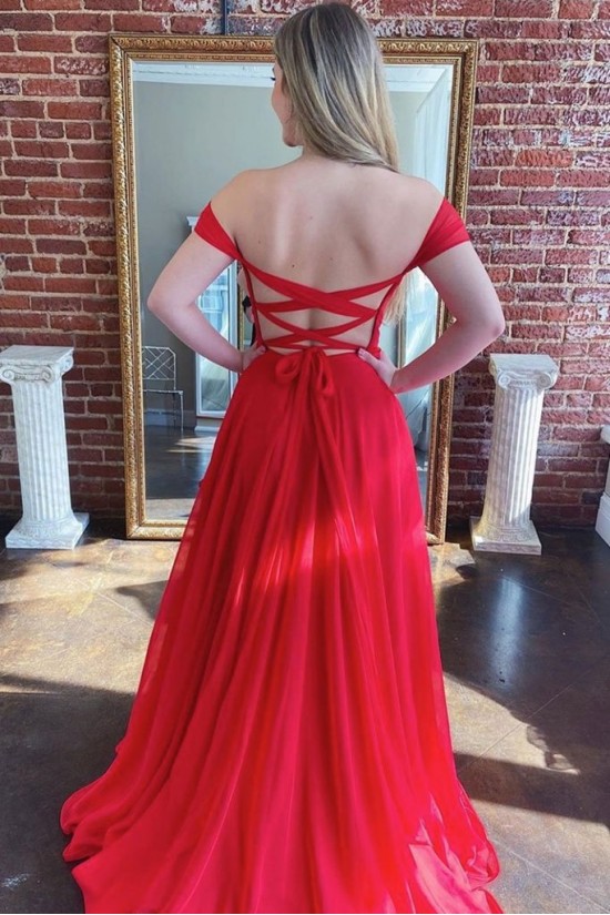 Long Red Off the Shoulder Prom Dress Formal Evening Gowns 901187 Long Red Off the Shoulder Prom Dress Formal Evening Gowns 901187
