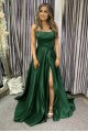 A-Line Long Green Prom Dress Formal Evening Gowns 901189