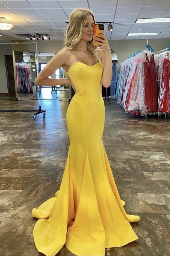 Long Yellow Mermaid Prom Dress Formal Evening Gowns 901190 Long Yellow Mermaid Prom Dress Formal Evening Gowns 901190