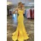 Long Yellow Mermaid Prom Dress Formal Evening Gowns 901190