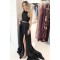 Long Black Two Pieces Prom Dress Formal Evening Gowns 901192