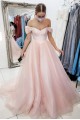 A-Line Long Pink Tulle Prom Dress Formal Evening Gowns 901194 A-Line Long Pink Tulle Prom Dress Formal Evening Gowns 901194