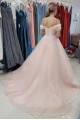 A-Line Long Pink Tulle Prom Dress Formal Evening Gowns 901194 A-Line Long Pink Tulle Prom Dress Formal Evening Gowns 901194