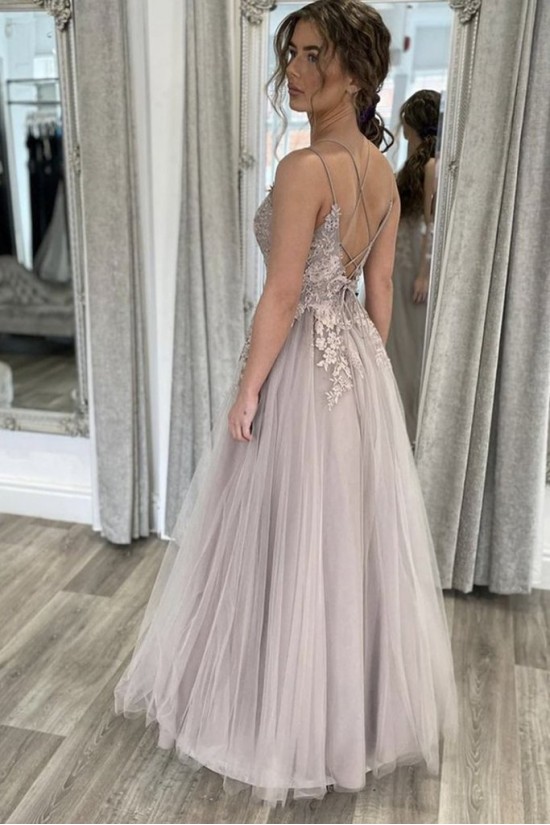 A-Line Lace and Tulle Prom Dress Formal Evening Gowns 901196 A-Line Lace and Tulle Prom Dress Formal Evening Gowns 901196