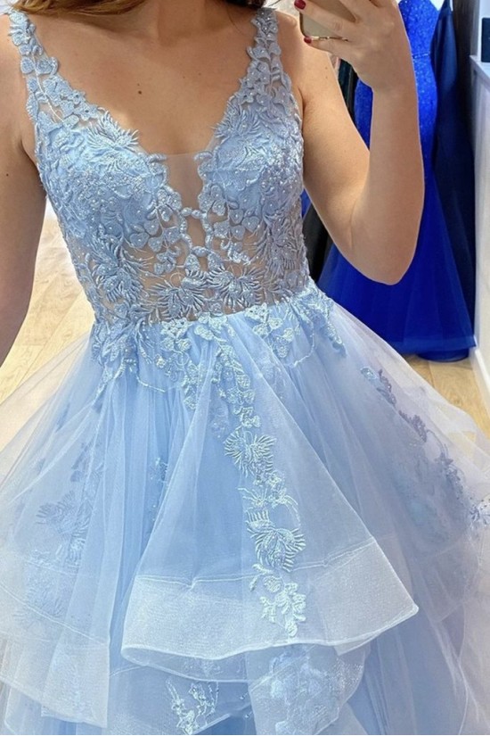 Long Blue Lace Prom Dress Formal Evening Gowns 901197 Long Blue Lace Prom Dress Formal Evening Gowns 901197