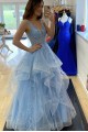 Long Blue Lace Prom Dress Formal Evening Gowns 901197 Long Blue Lace Prom Dress Formal Evening Gowns 901197