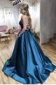 A-Line Satin Spaghetti Straps Prom Dress Formal Evening Gowns 901200 A-Line Satin Spaghetti Straps Prom Dress Formal Evening Gowns 901200