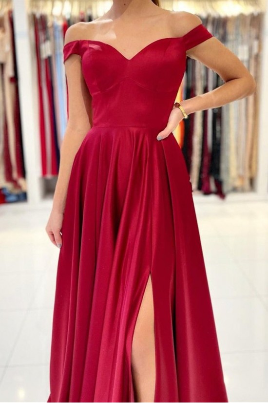 Long Red Off the Shoulder Prom Dress Formal Evening Gowns 901201 Long Red Off the Shoulder Prom Dress Formal Evening Gowns 901201