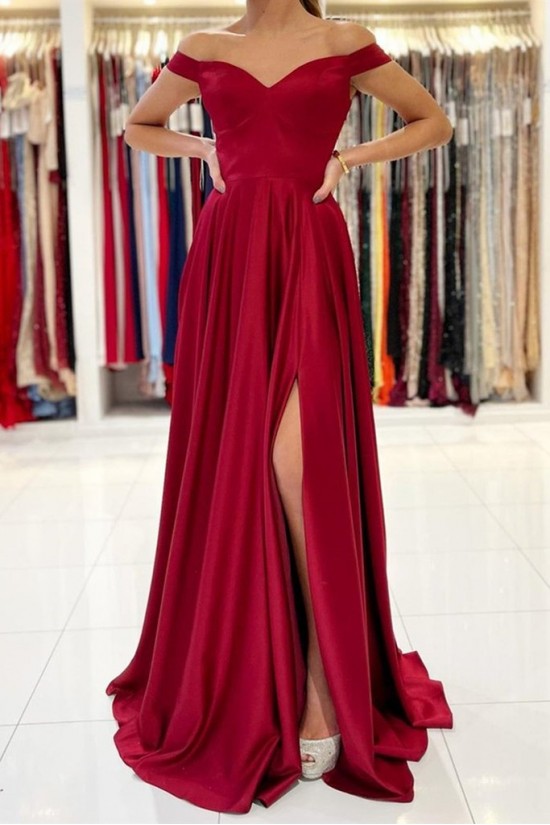Long Red Off the Shoulder Prom Dress Formal Evening Gowns 901201 Long Red Off the Shoulder Prom Dress Formal Evening Gowns 901201