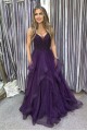 Long Beaded Purple Tulle Prom Dress Formal Evening Gowns 901207 Long Beaded Purple Tulle Prom Dress Formal Evening Gowns 901207