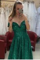 Long Green Sequin Off-the-Shoulder Prom Dress Formal Evening Gowns 901208 Long Green Sequin Off-the-Shoulder Prom Dress Formal Evening Gowns 901208