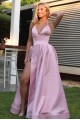 Long Satin Spaghetti Straps Prom Dress Formal Evening Gowns 901210 Long Satin Spaghetti Straps Prom Dress Formal Evening Gowns 901210