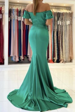 Mermaid Off-the-Shoulder Long Prom Dress Formal Evening Gowns 901211