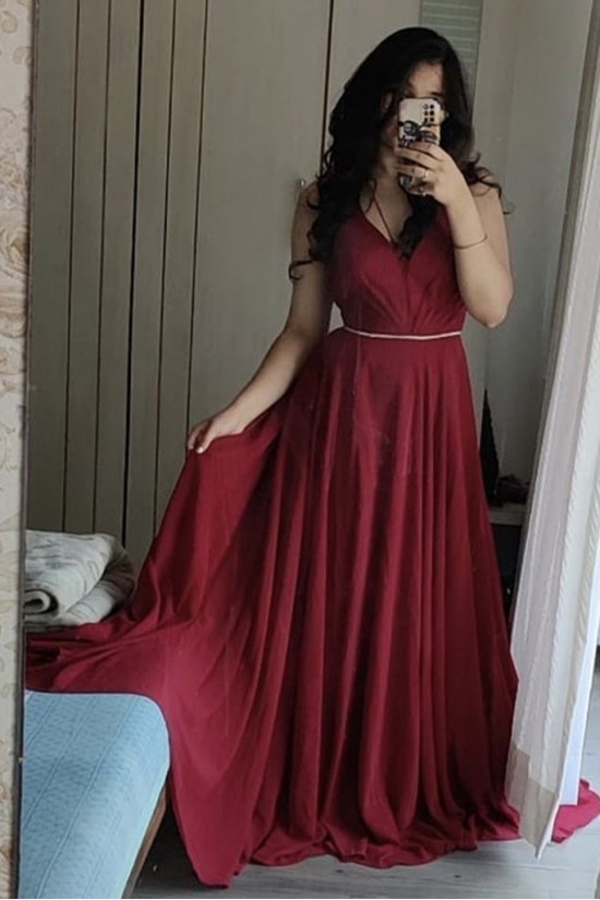 Long Chiffon V Neck Prom Dress Formal Evening Gowns 901212 Long Chiffon V Neck Prom Dress Formal Evening Gowns 901212